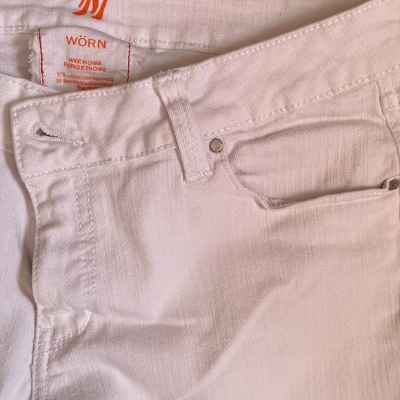 Wörn White Denim Jeans Cropped Pants Casual Everyday women  size 12 - Picture 9 of 12